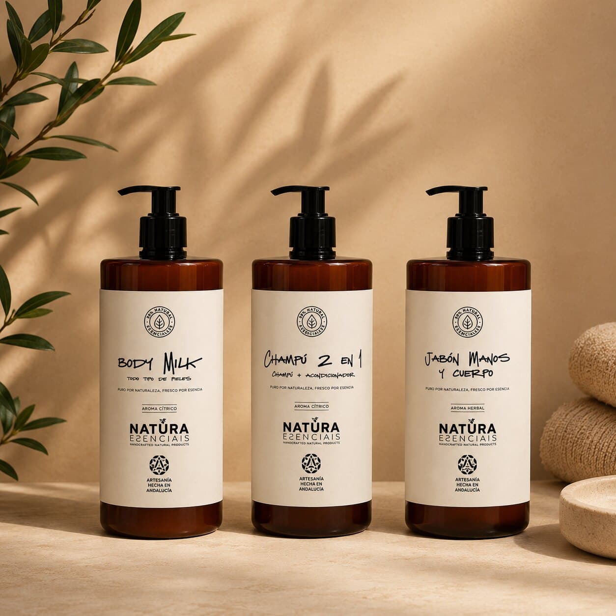 Natura Esencials Body Milk, 2-in-1 Shampoo and hand and body soap